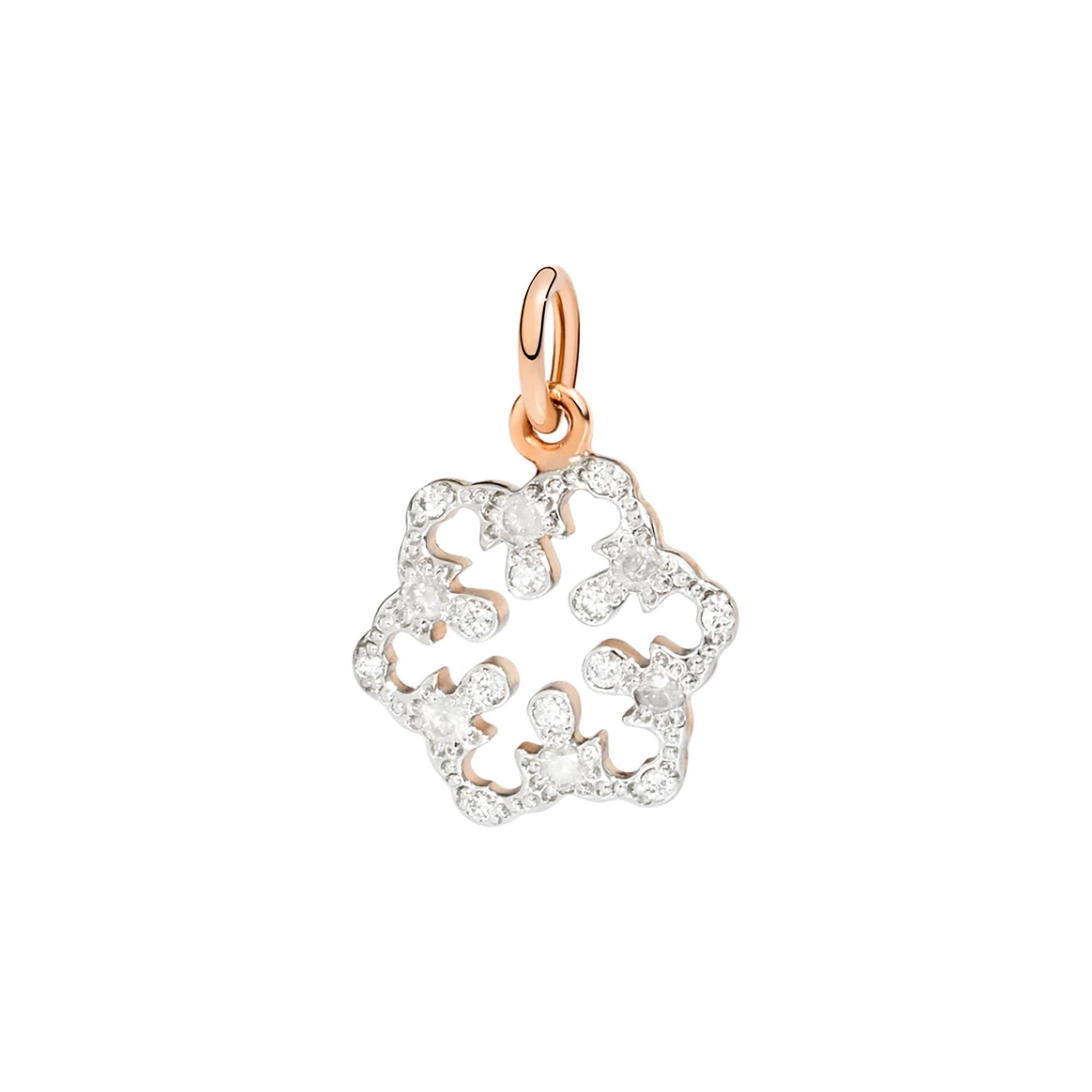 Anhänger Schneeflocke, Roségold • Diamant von DoDo (DMB8051-SNOWS-DBI9R)