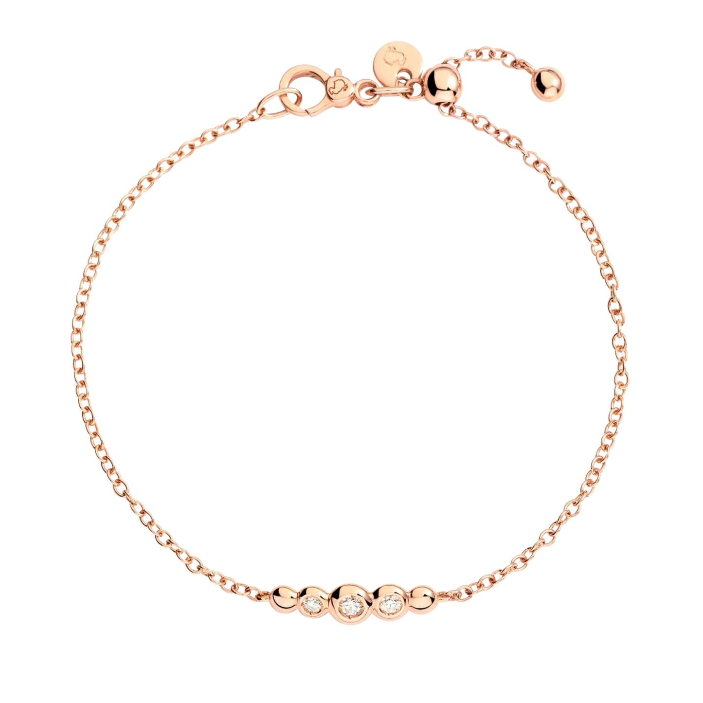 Armband Bollicine Roségold und Diamanten, Roségold • Diamant von DoDo (DBC4004-BOLLI-DB09R)