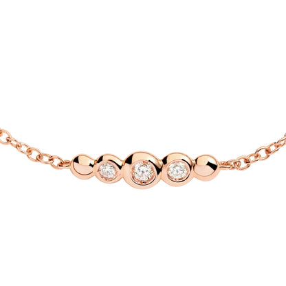 Armband Bollicine Roségold und Diamanten, Roségold • Diamant von DoDo (DBC4004-BOLLI-DB09R)