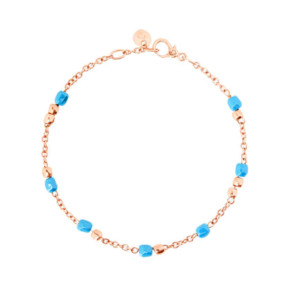 Armband Granelli, Roségold • Türkis von DoDo (DBC3005-GRANX-CTU9R)