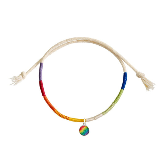 Armband Lgbtqia+, Silber • Emaille • Perlmutt von DoDo (DBC5005-LGTBQ-MX0AG)