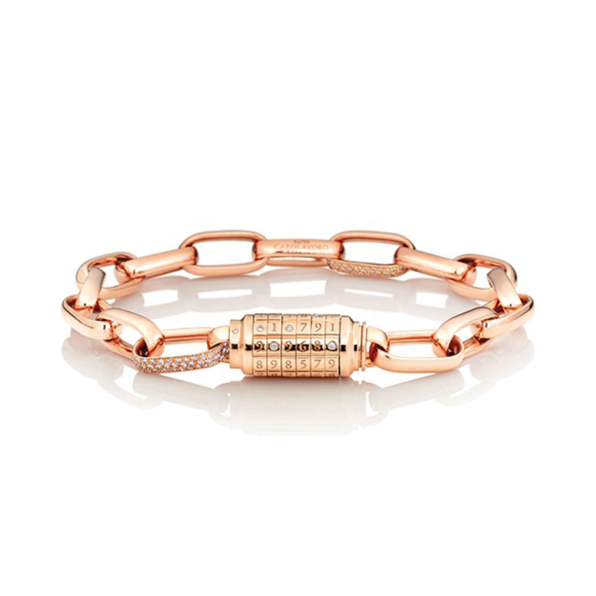 Armband Love Lock 02, Roségold • Diamant von Capolavoro (AB9BRW00381.INNEN.17.5-M)