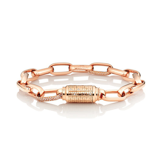 Armband Love Lock 02, Roségold • Diamant von Capolavoro (AB9BRW00381.INNEN.17.5-M)