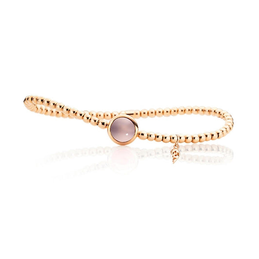 Armband Velluto, Roségold • Rosenquarz von Capolavoro (AB9ROK00224.INNEN.17)
