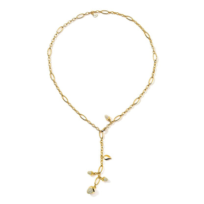 MIKADO Collier Delicate mit Diamond Pavé, Gelbgold • Diamant von Tamara Comolli (N-M-Del51-p-yg)