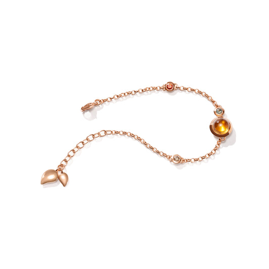 BOUTON Armband Mini Chain 'INDIAn Summer' small/medium, Roségold • Edelsteine von Tamara Comolli (B-BOU-c-IS-sm-rg)