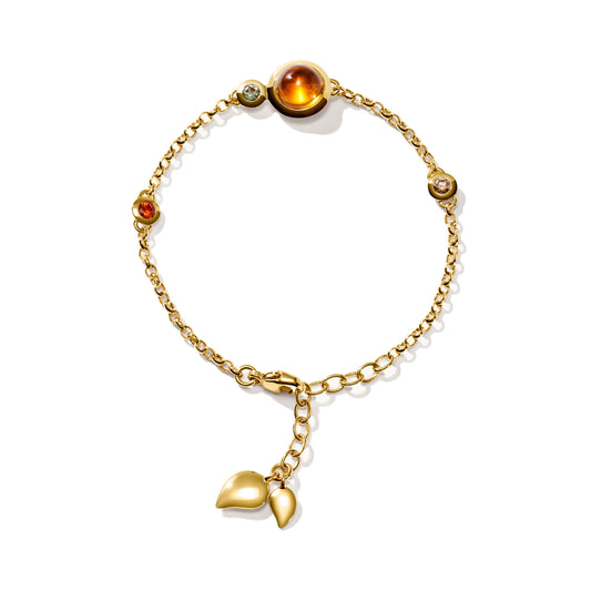 BOUTON Armband Mini Chain 'INDIAn Summer' small/medium, Gelbgold • Edelsteine von Tamara Comolli (B-BOU-c-IS-sm-yg)