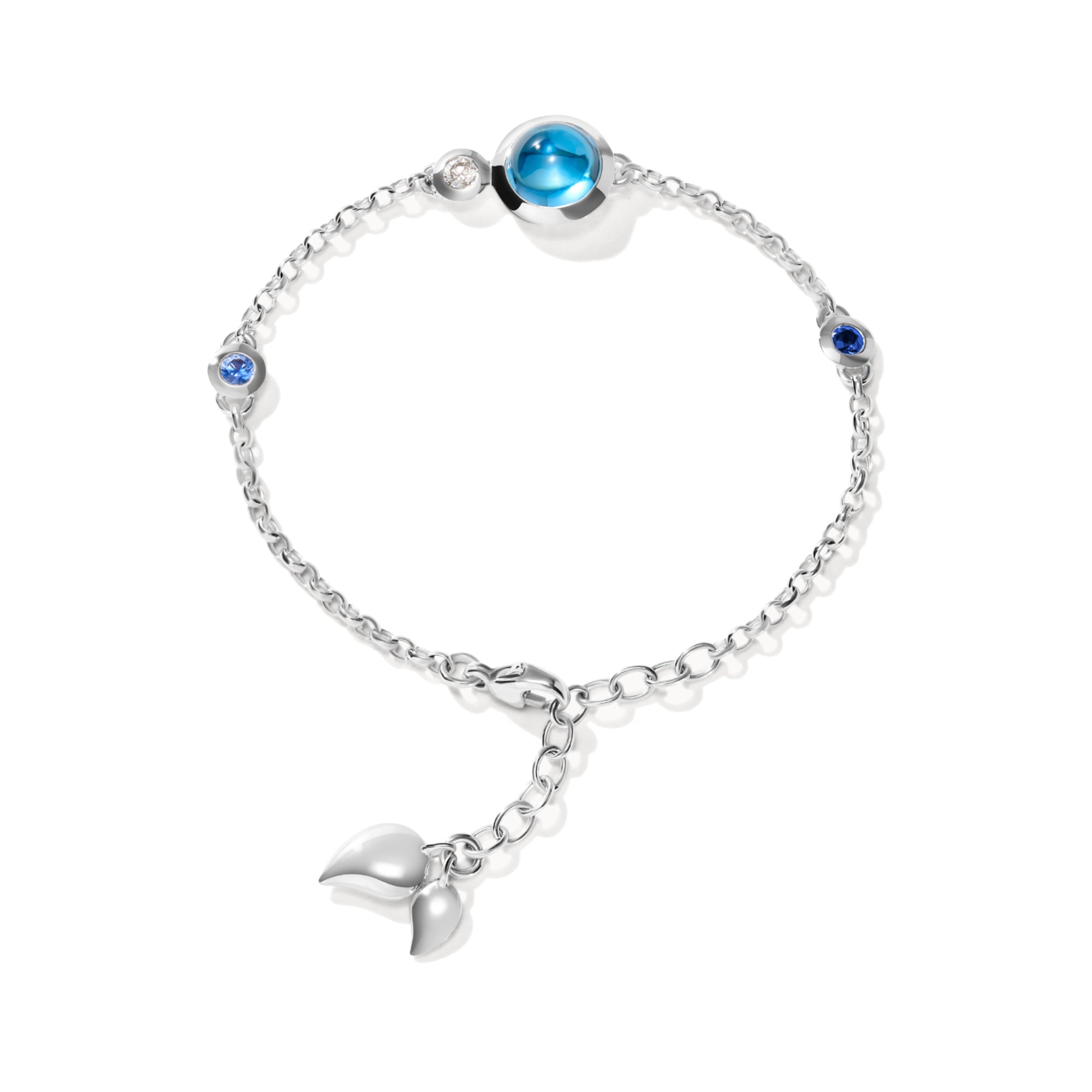 BOUTON Mini Chain Armband 'Ocean' Small/Medium - B-BOU-c-Oce-sm-wg