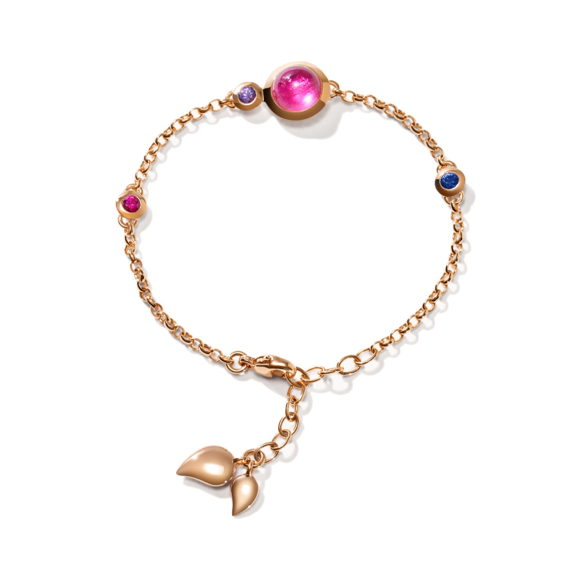 BOUTON Mini Chain Armband 'Wildberry' Small/Medium - B-BOU-c-WB-sm-rg
