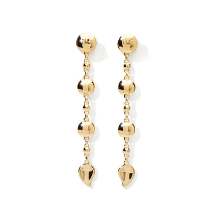 BOUTON Ohrringe Long 'Candy', Gelbgold • Edelsteine von Tamara Comolli (E-BOU-3-Can-Sa-yg)
