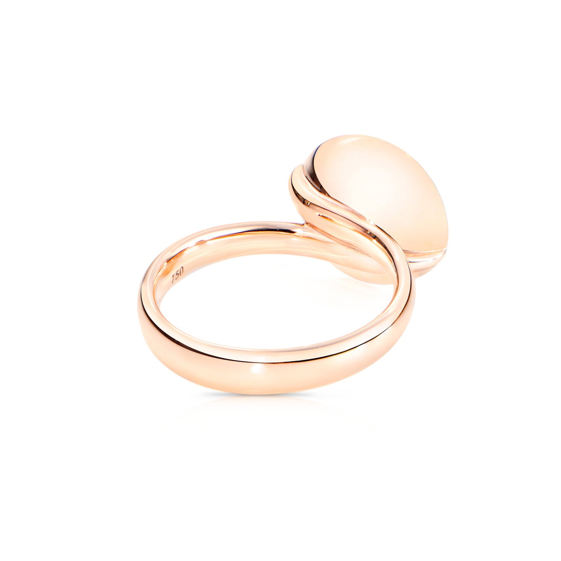 BOUTON Ring large grauer Mondstein, Roségold • Mondstein von Tamara Comolli (R-BOU-l-MoGr-rg)