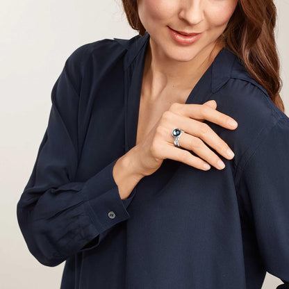 BOUTON Ring large London Topas, Weißgold • Topas von Tamara Comolli (R-BOU-I-ToLo-wg)