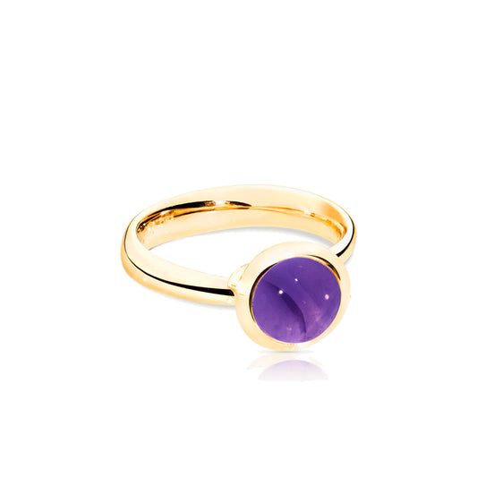 BOUTON Ring small Amethyst, Gelbgold • Amethyst von Tamara Comolli (R-BOU-s-Am-yg)