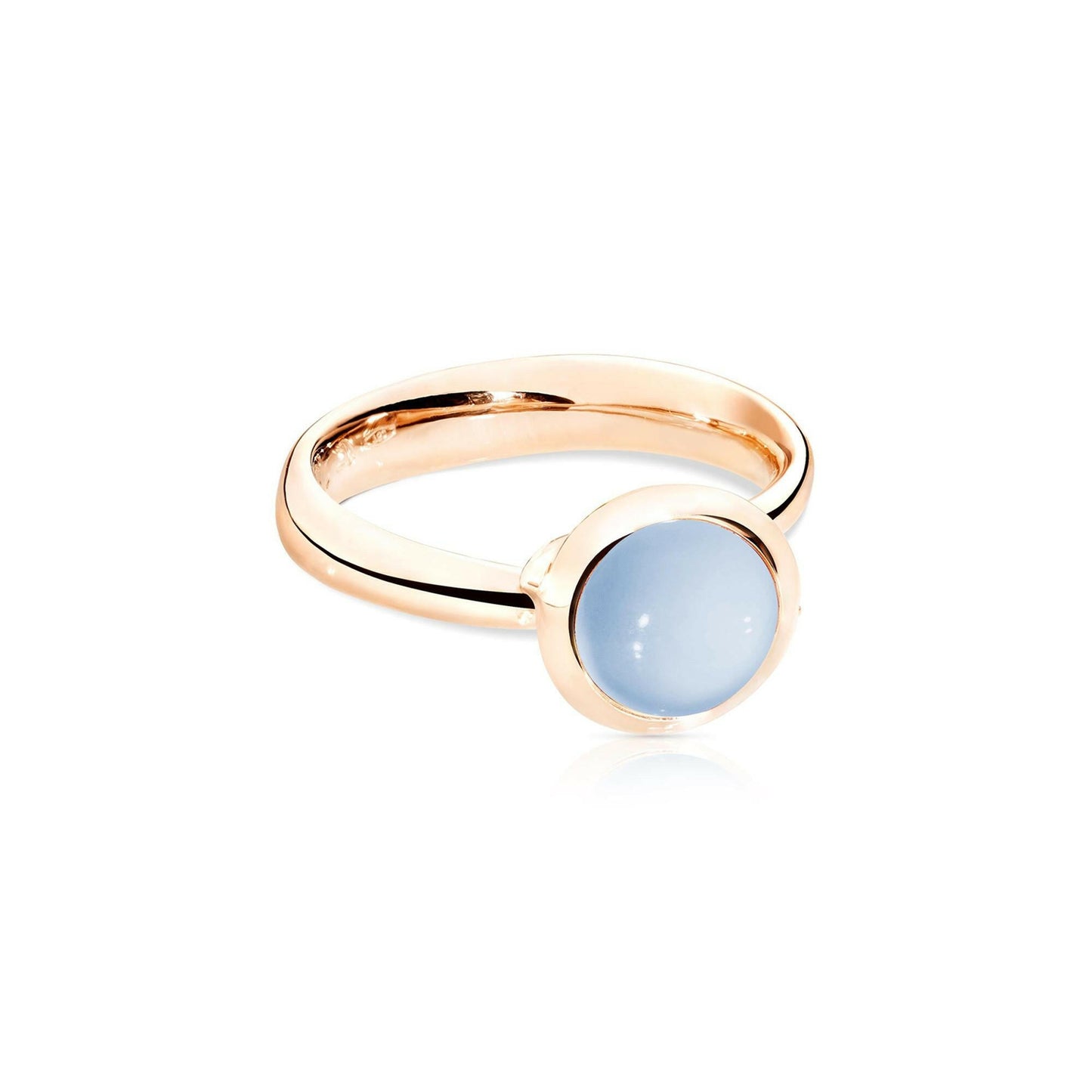 BOUTON Ring small Blauer Chalcedon von Tamara Comolli (Ref. R-BOU-s-ChBl-rg)