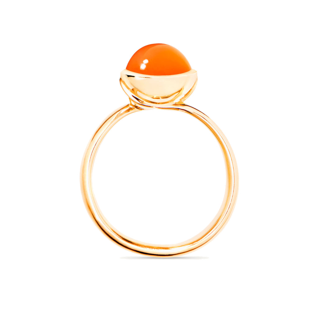 BOUTON Ring small Karneol, Gelbgold • Karneol von Tamara Comolli (R-BOU-s-Carn-yg)