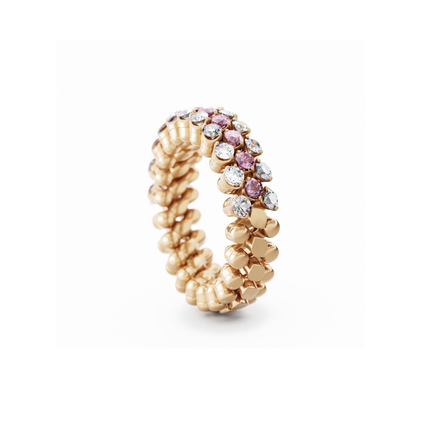 Brevetto Multi-Size Ring, Roségold • Diamant • Saphir von Serafino Consoli (RMS 3H2 RG WD PS)