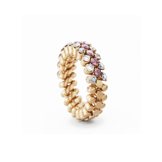 Brevetto Multi-Size Ring, Roségold • Diamant • Saphir von Serafino Consoli (RMS 3H2 RG WD PS)