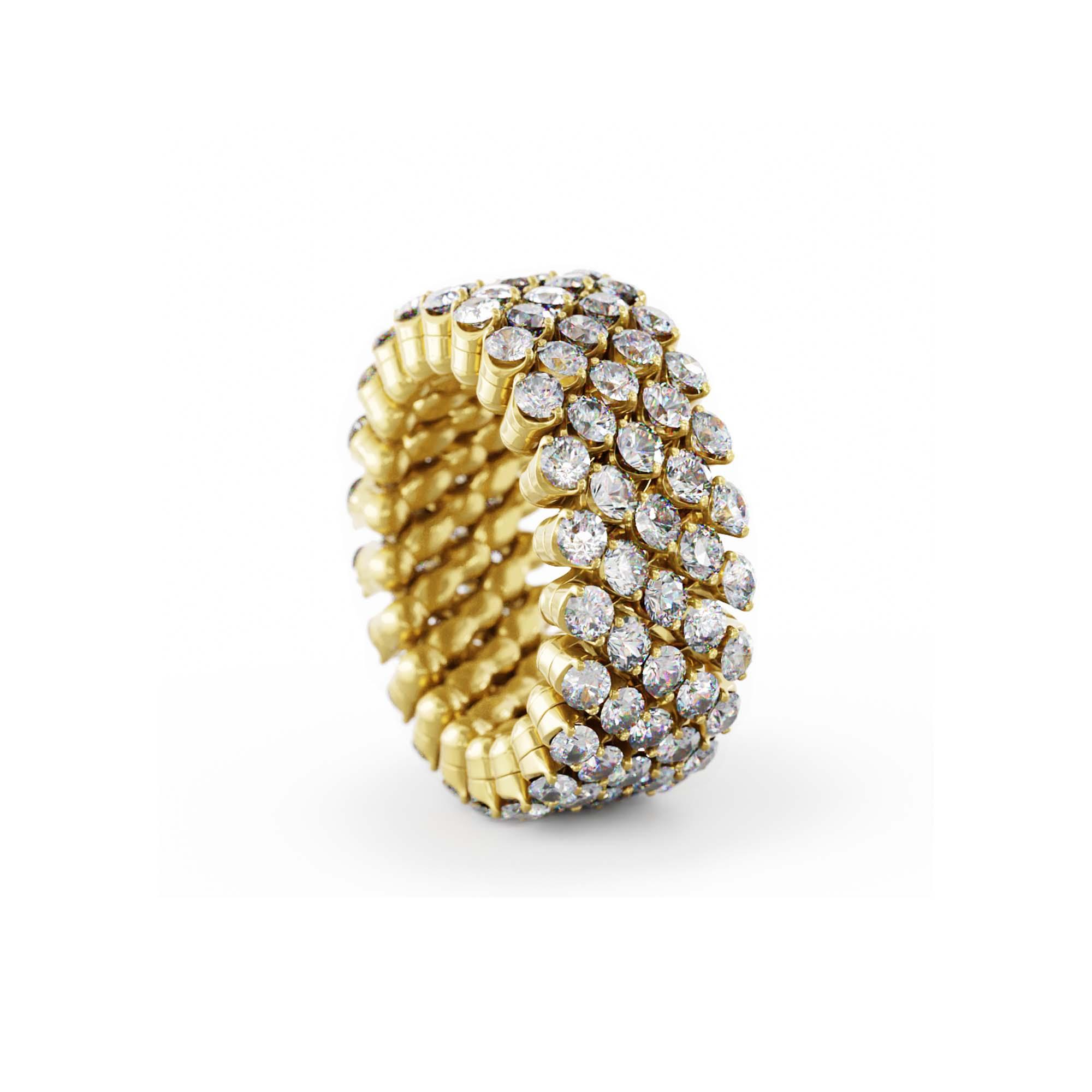 Brevetto Multi-Size Ring, Gelbgold • Diamant von Serafino Consoli (RMS 5F2 YG WD)