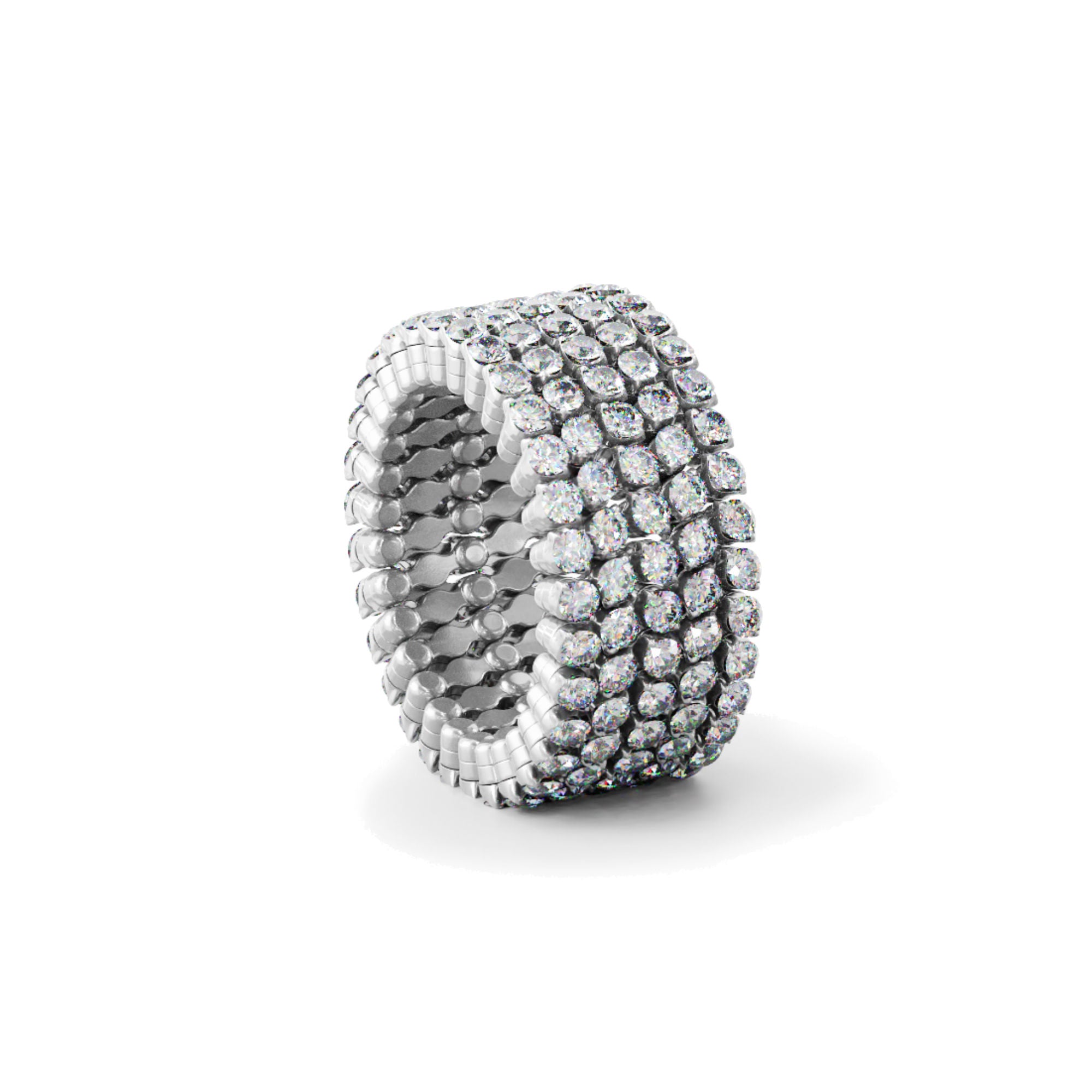 Brevetto Multi-Size Ring und Armband, Weißgold • Diamant von Serafino Consoli (S.RB 5F2 WG WD)