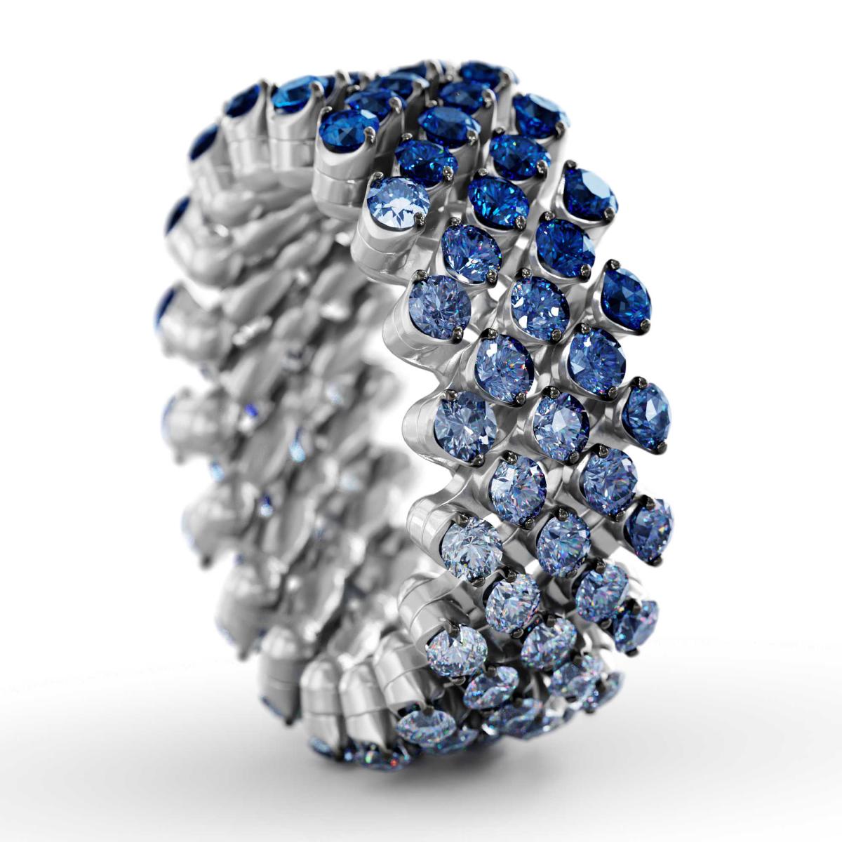 Brevetto Multi-Size Ring von Serafino Consoli (Ref. RMS 5F4 WBG BS SFT)