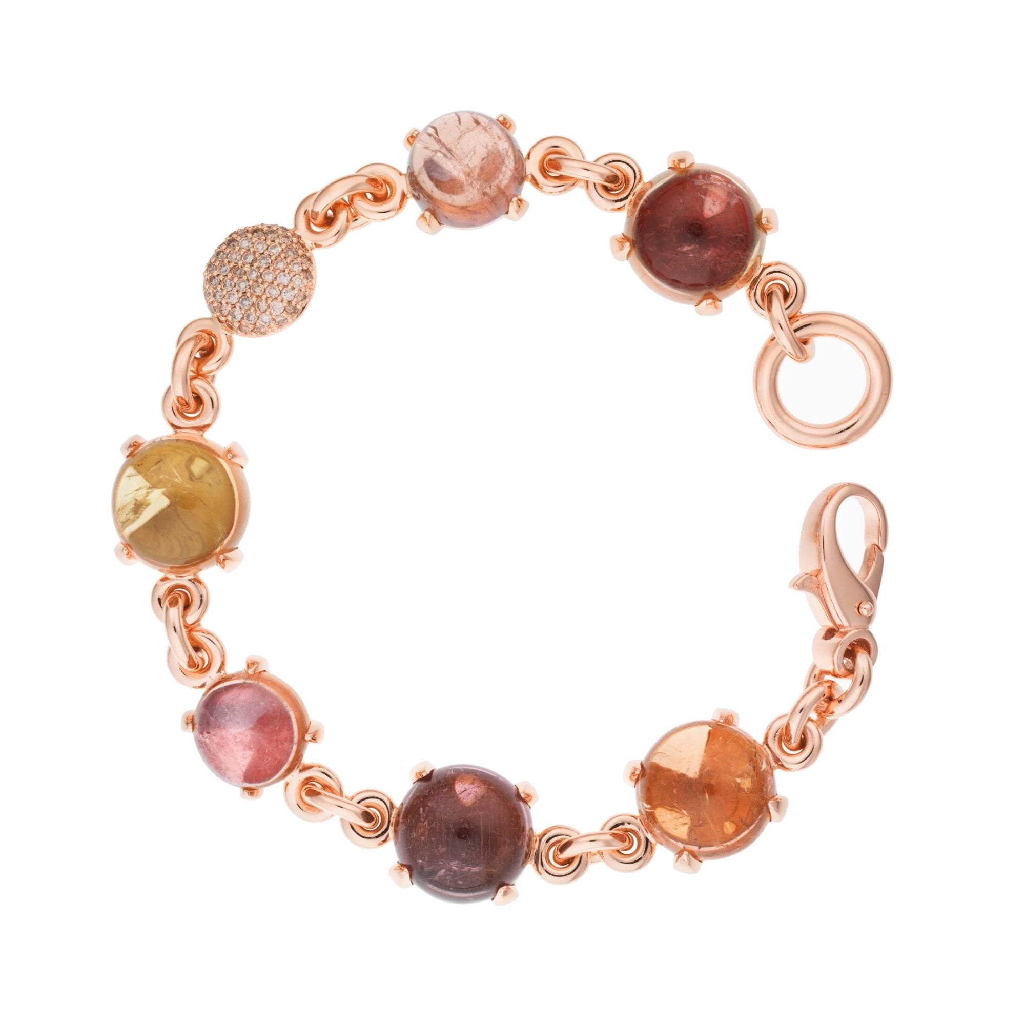 Bron Catch Armband (4AR3965MTCCBR-1) aus Roségold mit Diamant und Turmalin