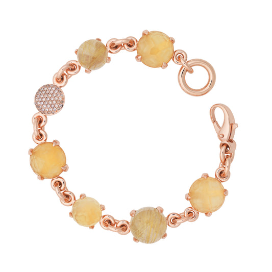 Catch Armband, Roségold • Edelsteine von Bron (8AR3965CIRQRCCBR)
