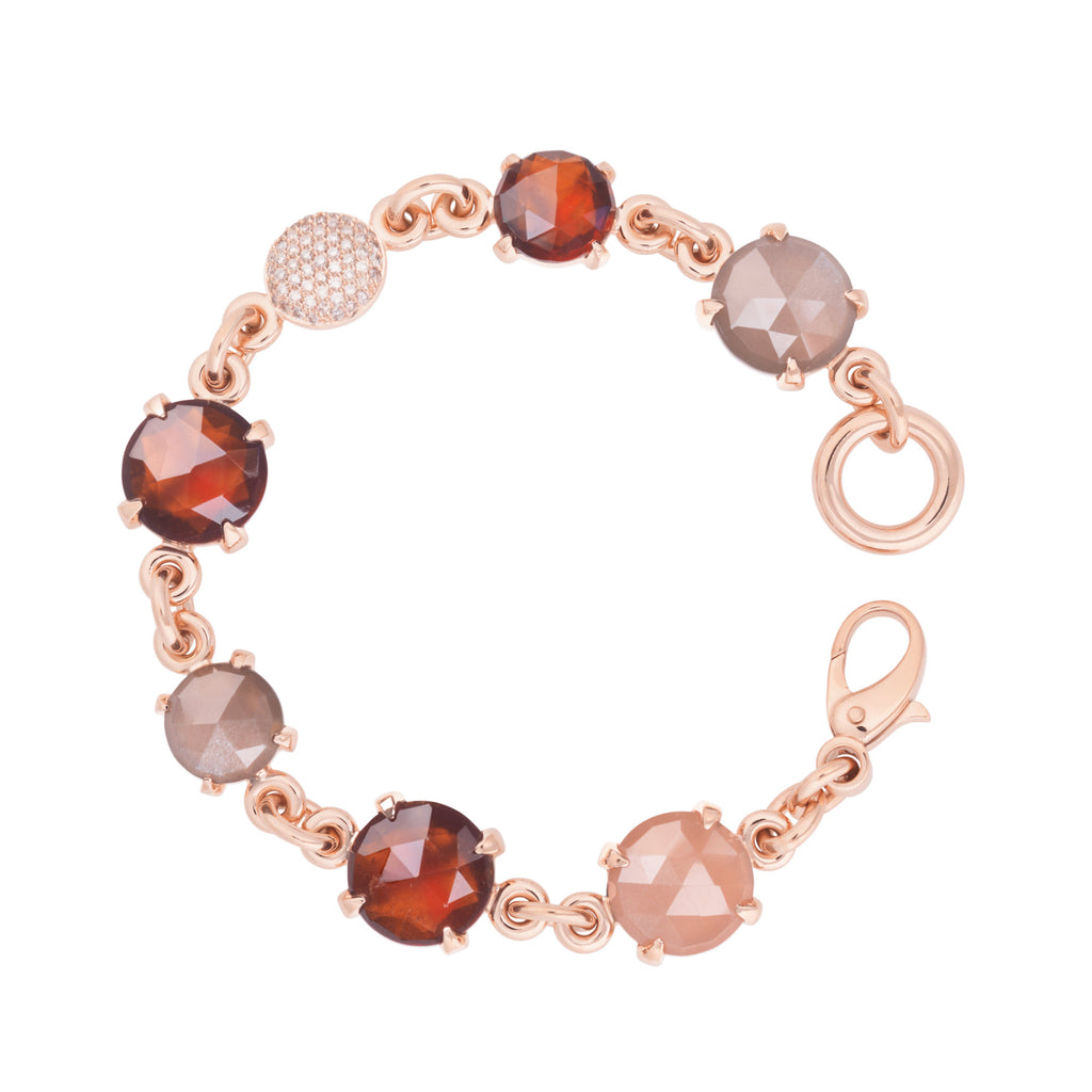Bron Catch Armband (8AR3965HEBMMBCBR) aus Roségold mit Diamant und Mondstein