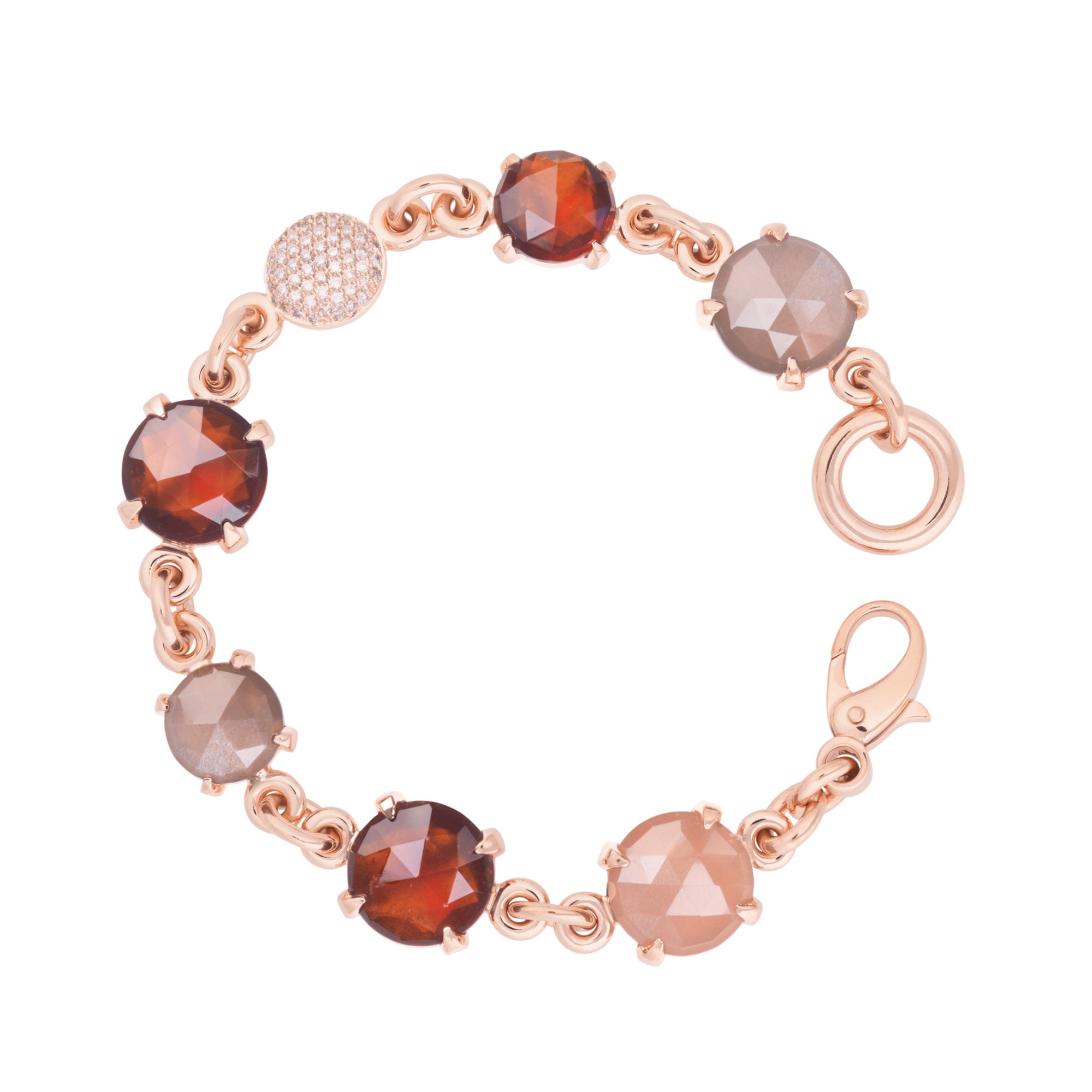 Bron Catch Armband (8AR3965HEBMMBCBR) aus Roségold mit Diamant und Mondstein