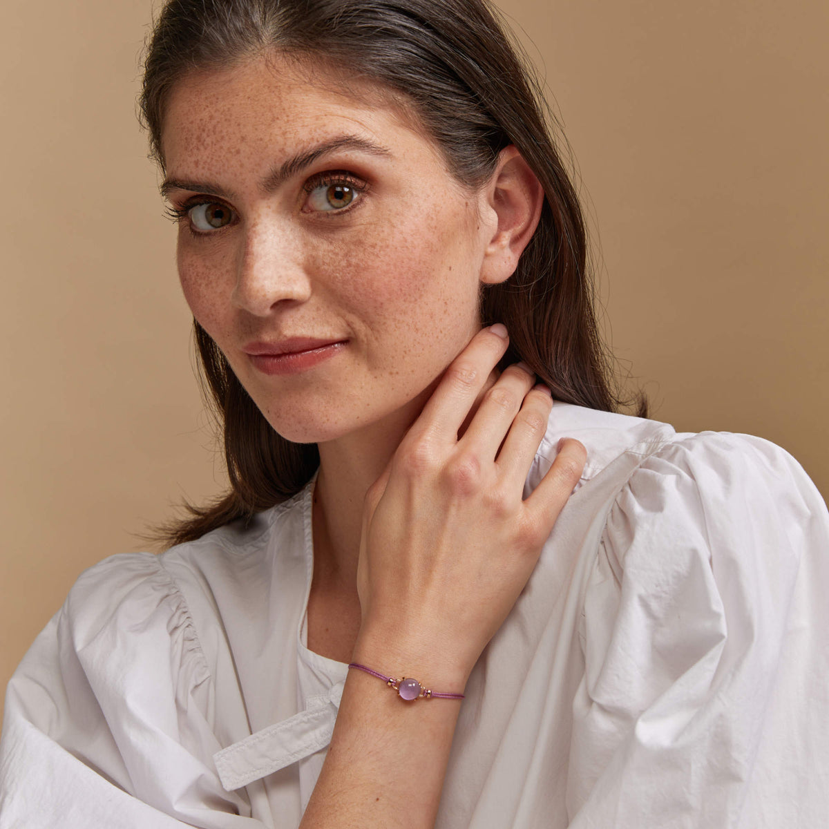 Bron Catch Armband (8AR3968AMC) aus Roségold mit Amethyst