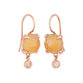 Bron Catch Ohrhänger (8OR4878CIRBR) aus Roségold mit Diamant und Citrin