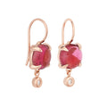 Bron Catch Ohrhänger (8OR4878RTCBR) aus Roségold mit Diamant und Turmalin