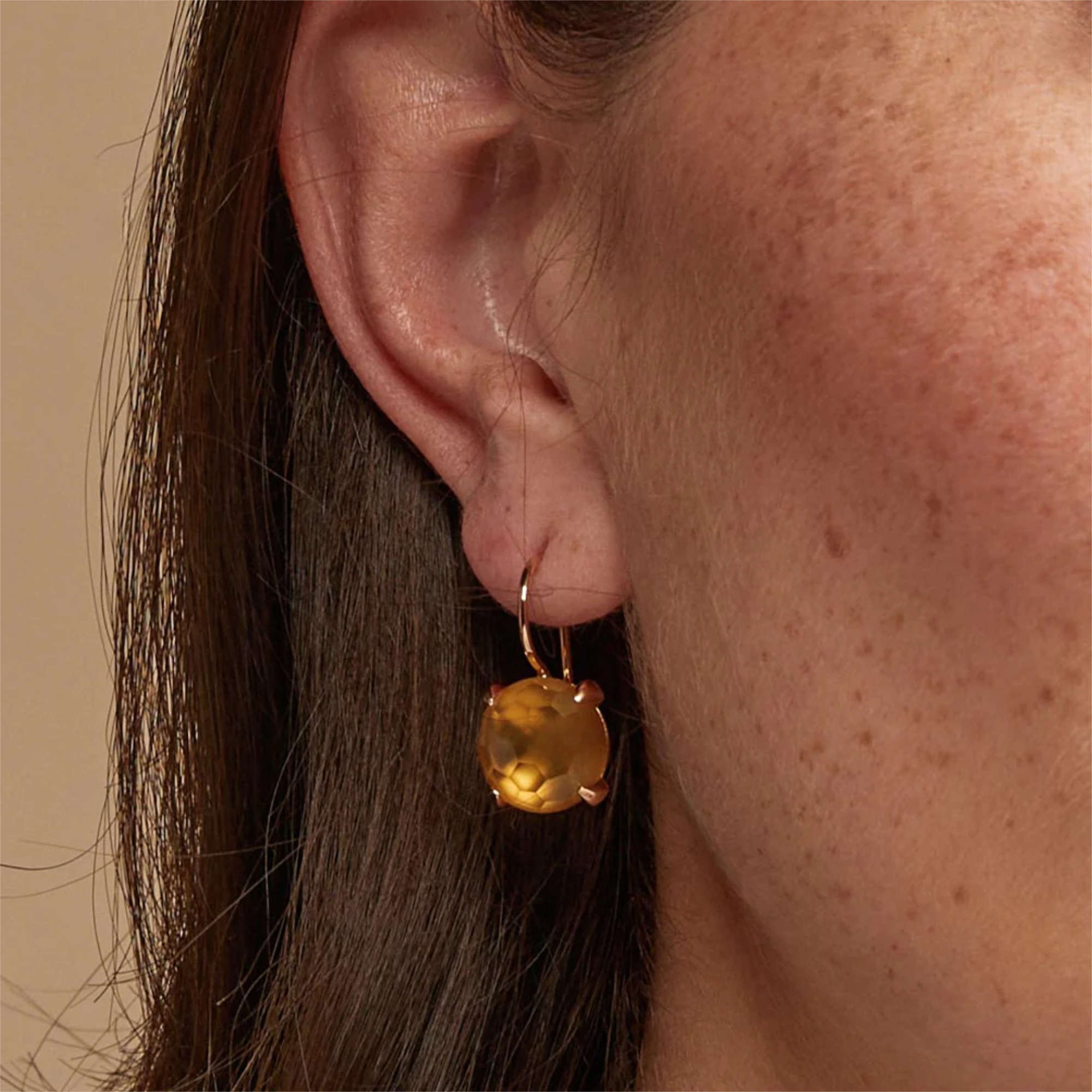 Bron Catch Ohrringe (8OR4786CIR) aus Roségold mit Citrin