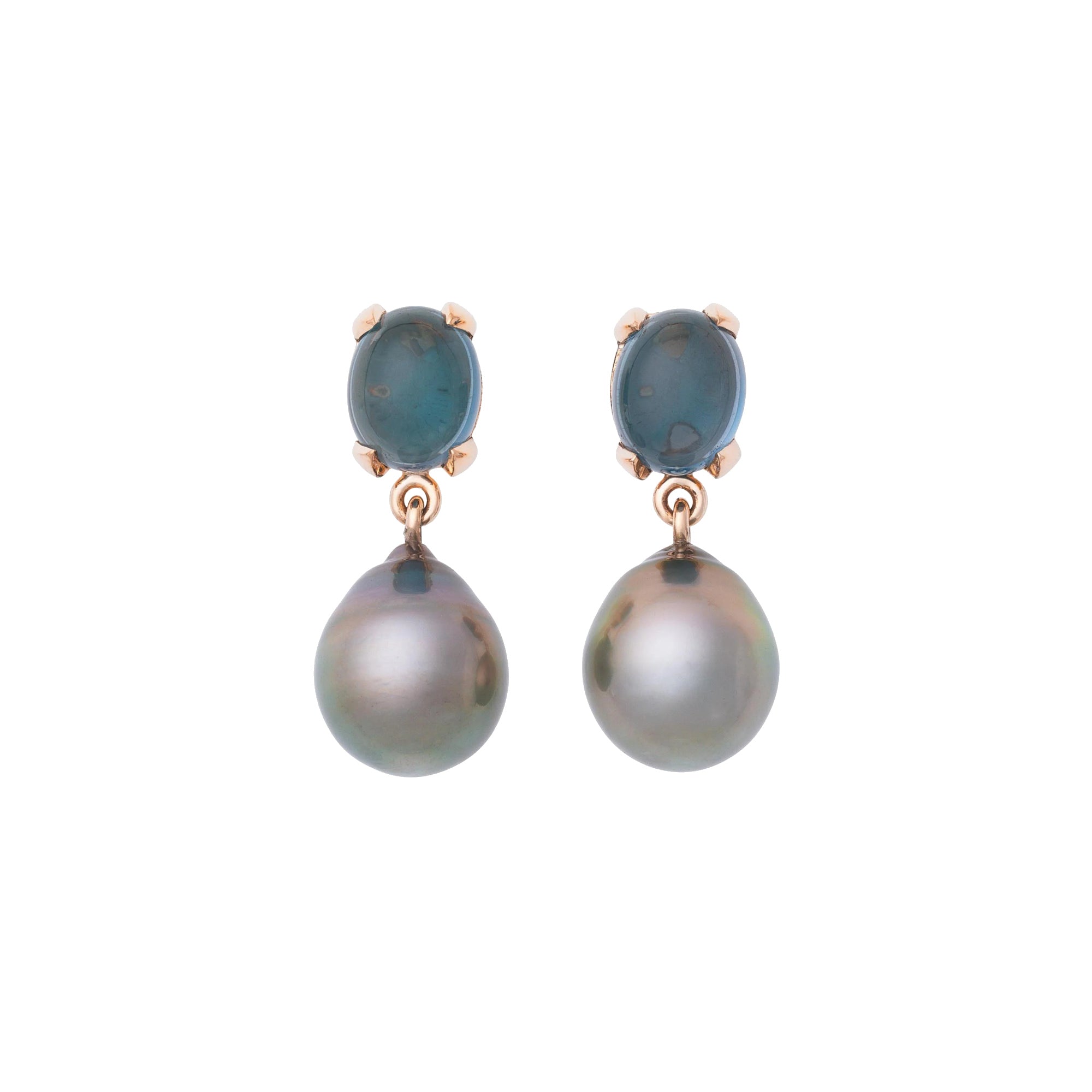 Bron Catch Ohrschmuck (8OR4788TLCTHB11) aus Roségold mit Topas