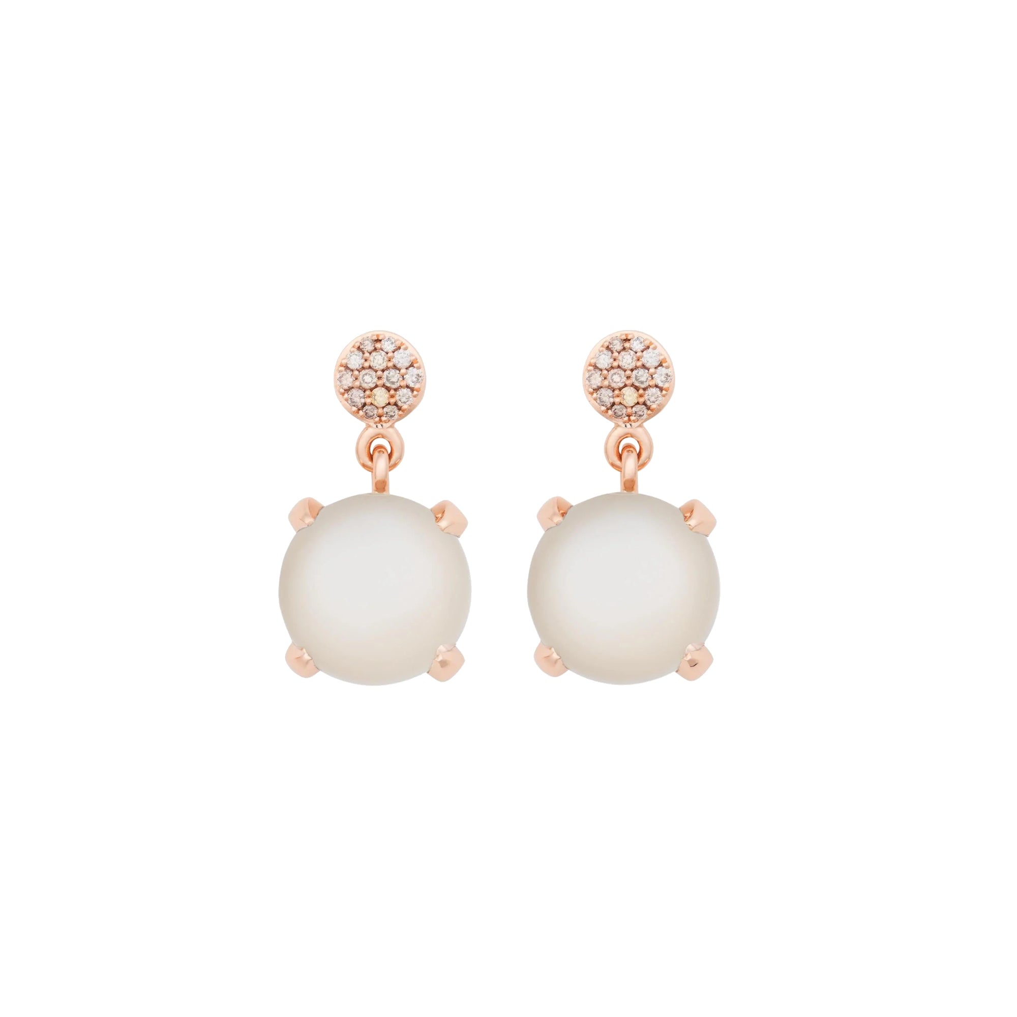 Bron Catch Ohrschmuck (8OR4813CBRMWC) aus Roségold mit Diamant und Mondstein