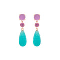 Bron Catch Ohrschmuck (8OR4858AMCRK2AZD) aus Roségold mit Amethyst und Saphir