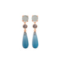 Bron Catch Ohrschmuck (8OR4858AQCNKTLD) aus Roségold mit Aquamarin, Saphir und Topas
