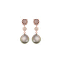 Bron Catch Ohrschmuck (8OR4858MGBCBRTHD12) aus Roségold mit Diamant und Mondstein