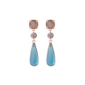 Bron Catch Ohrschmuck (8OR4858MGBNKTLD) aus Roségold mit Mondstein und Saphir