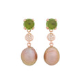 Bron Catch Ohrschmuck (8OR4858PECBRZRB11) aus Roségold mit Diamant und Peridot