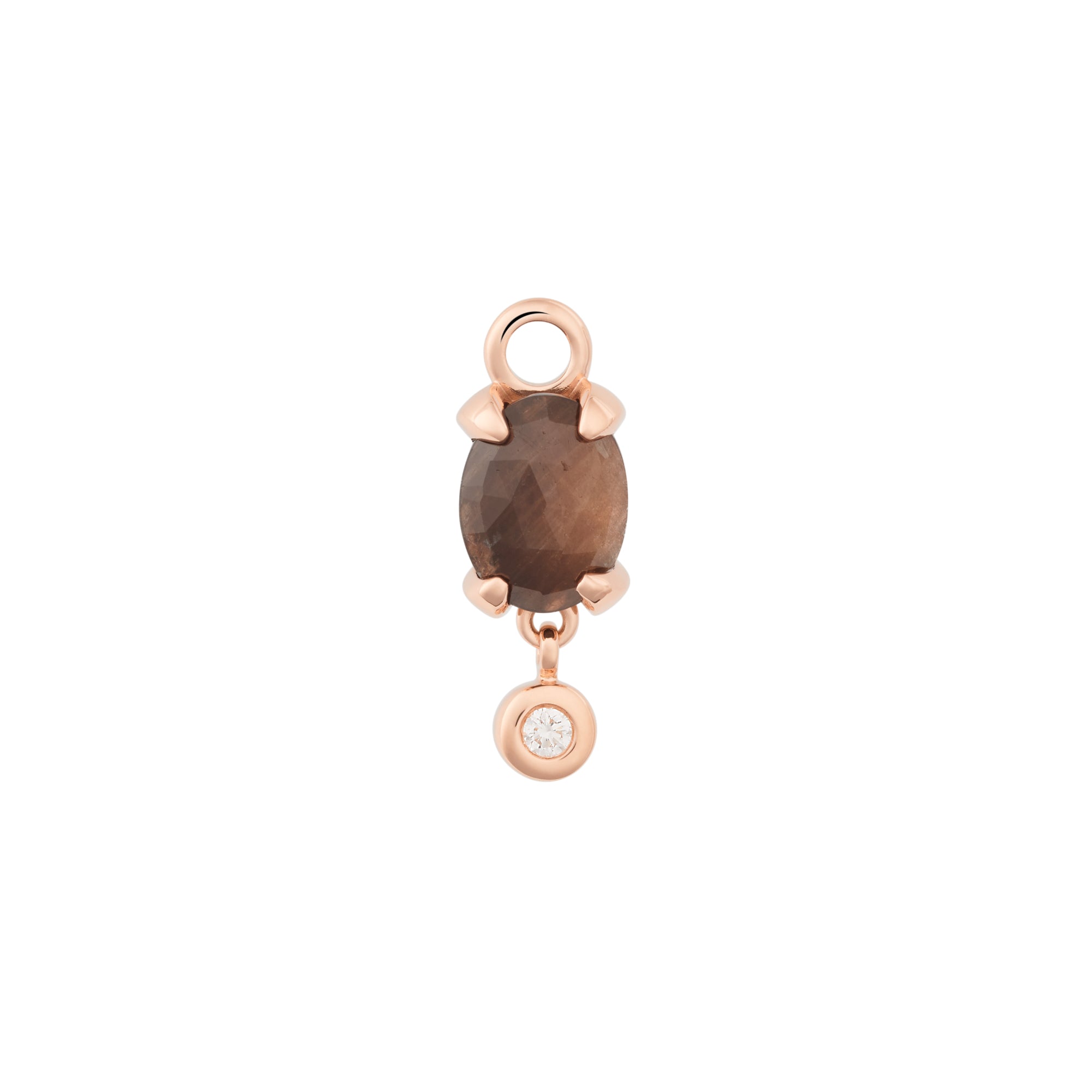 Bron Catch Ohrschmuck (8OR4871BSBBR) aus Roségold mit Diamant und Saphir