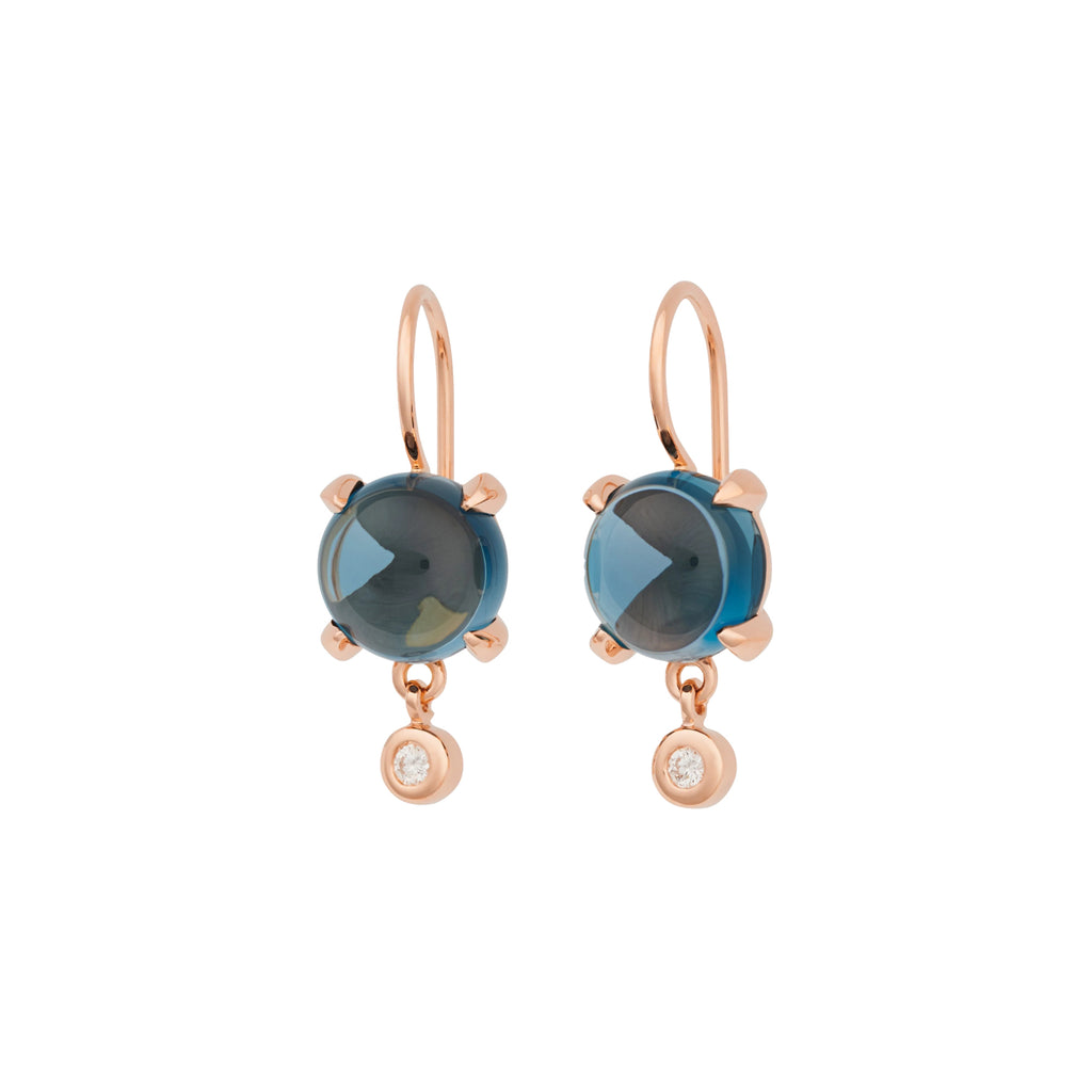 Bron Catch Ohrschmuck (8OR4878TLCBR) aus Roségold mit Diamant und Topas