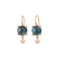 Bron Catch Ohrschmuck (8OR4878TLCBR) aus Roségold mit Diamant und Topas