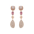 Bron Catch Ohrschmuck (8OR4890MGSPCBRMG) aus Roségold mit Diamant, Mondstein und Spinell