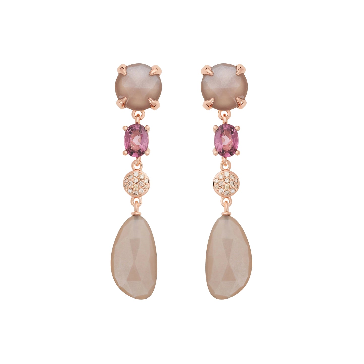 Catch Ohrschmuck, Roségold • Edelsteine von Bron (8OR4890MGSPCBRMG)
