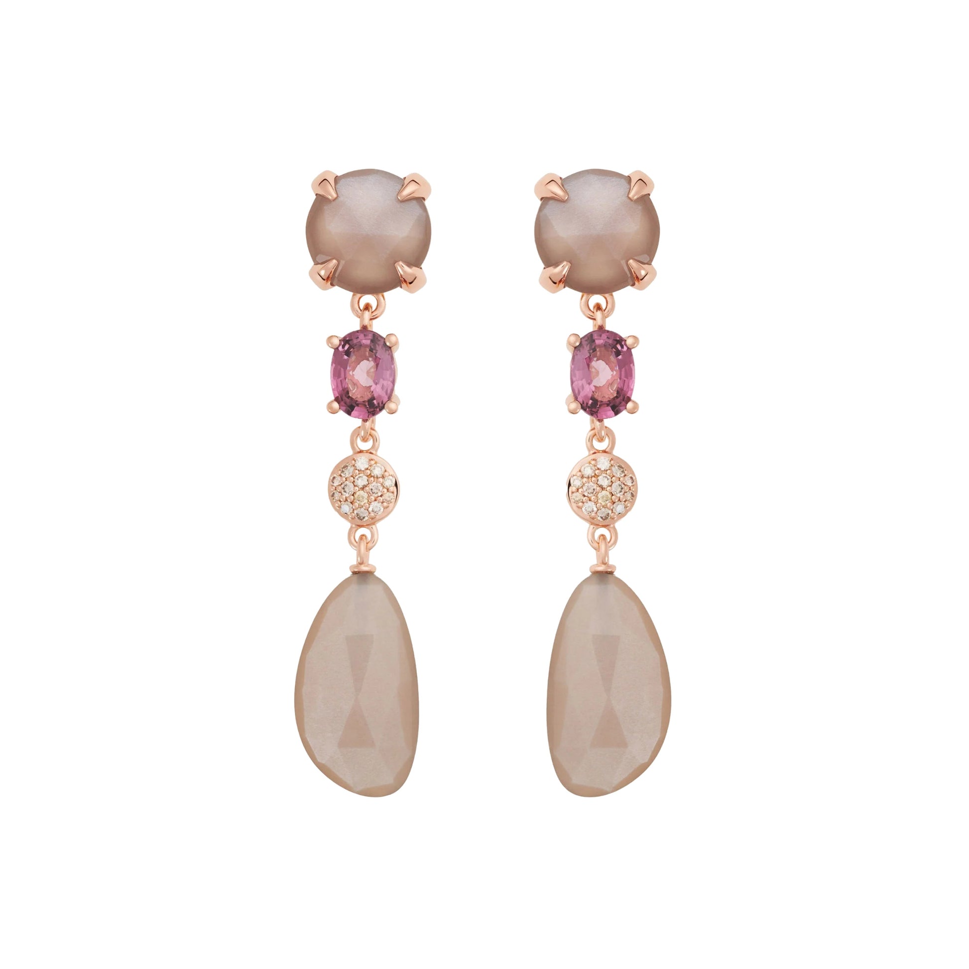 Catch Ohrschmuck, Roségold • Edelsteine von Bron (8OR4890MGSPCBRMG)