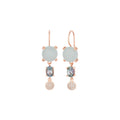 Bron Catch Ohrschmuck (8OR4891AQCTBBR) aus Roségold mit Aquamarin, Diamant und Tansanit
