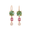 Bron Catch Ohrschmuck (8OR4891GTCRTBR) aus Roségold mit Diamant und Turmalin