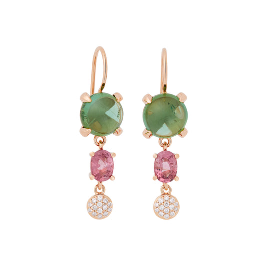 Catch Ohrschmuck, Roségold • Diamant • Turmalin von Bron (8OR4891GTCRTBR)