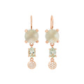 Bron Catch Ohrschmuck (8OR4891LQCLQBR) aus Roségold mit Diamant und Quarz