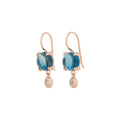 Bron Catch Ohrschmuck (8OR4892TLCCBR) aus Roségold mit Diamant und Topas